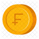 Flat Coin Coin Franc Icon