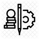 Coin Heap Pen Icon