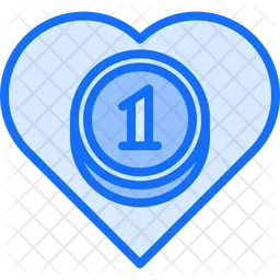 Coin Heart  Icon
