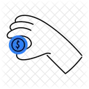 Coin Hand Gesture Finance Icon