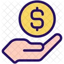 Coin Hand Charity Icon