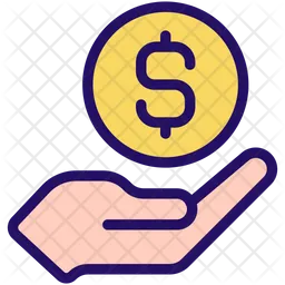 Coin in hand  Icon