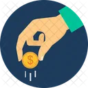 Coin In Hand  Icon