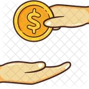 Coin In Hand  Icon