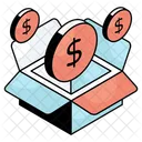 Coin Parcel Coin Package Coin Box Icon