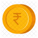 Flat Coin Rupee Icon