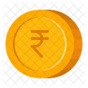 Flat Coin Rupee Icône