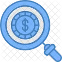 Coin Search Money Search Icon