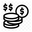 Coin Stack Wealth Currency Icon