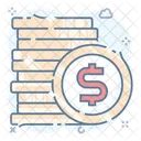 Coin Stack Dollar Stack Asset Icon
