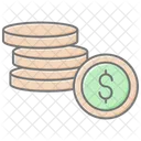 Coins Awesome Lineal Color Icon Icon