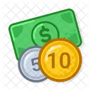 Coins and banknote  Icon