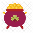 Coins Bucket Working Dollars Icon