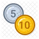 Coins Five Ten  Icon
