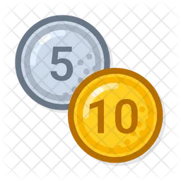 Coins Five Ten  Icon