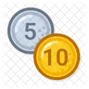 Coins Five Ten  Icon