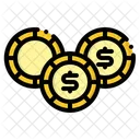 Coins Gambling Poker Icon