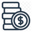 Coins Gold Treasure Icon