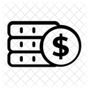 Coins Stack Dollar Coins Dollar Heap Icon