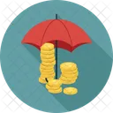 Coins Umbrella Financial Icon