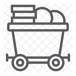 Coins On Mine Trolley  Icon