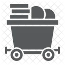 Coins Mine Trolley Icon