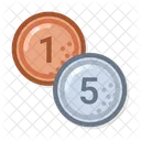 Coins one five  Icon