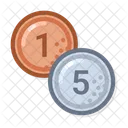 Coins One Five  Icon