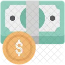 Coins Stack Dollar Coins Paper Money Icon