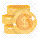 Dollar Money Savings Coins Stack Icon