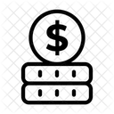 Coins Stack Dollar Coins Dollar Heap Icon