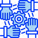 Colaboracion Trabajo En Equipo Equipo Icono