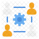 Colaboracion En Equipo Flujo De Trabajo Icono Icono