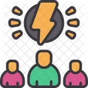 Colaboracion Trabajo En Equipo Reunion Icono