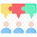 Colaboración en equipo  Icono