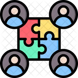 Colaboración en equipo  Icono