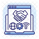 Camara Web En Linea Colaboracion Icono