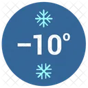 Cold Snow Round Icon