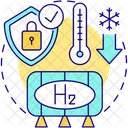 Cold And Cryo Compressed Hydrogen Icon