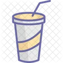 Disposable Cold Coffee Disposable Cup Icon