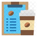 Clipboard Coffee Cup Hot Drink Icon