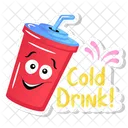차가운 음료  아이콘