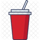Cold Drink Juice Disposable Glass Icon