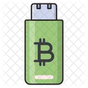 Usb Flash Bitcoin Icon