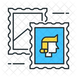 Colecionador de selos Logo Ícone