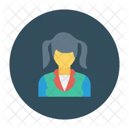 Chica de escuela  Icono