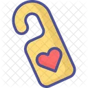 Percha De Puerta Etiqueta De Puerta Perilla De Corazon Icono