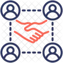 Collaboratif Cooperatif Transaction Icône