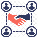 Collaboratif Cooperatif Transaction Icône