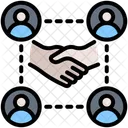 Collaboratif Cooperatif Transaction Icône